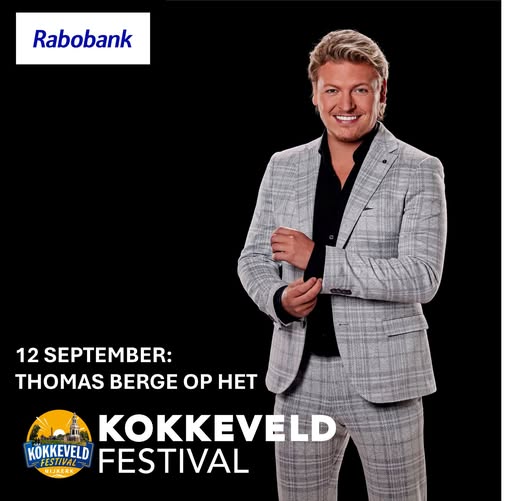 Thomas Berge treedt op tijdens Kokkeveld Festival op 12 september