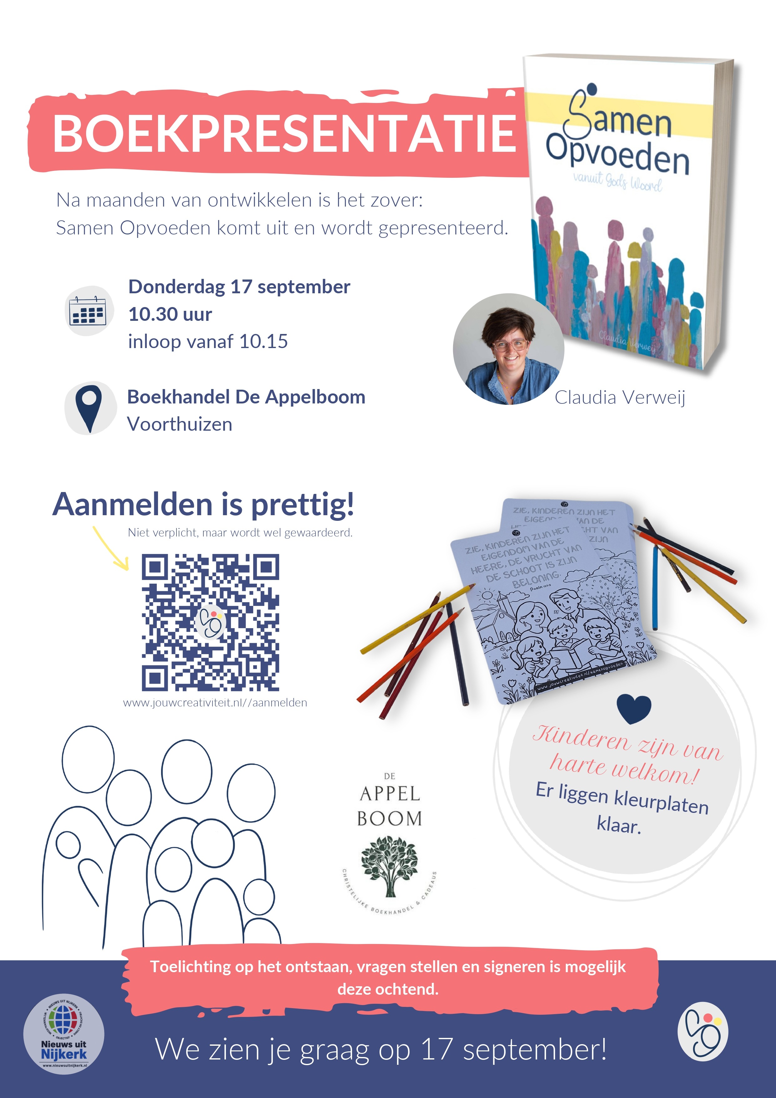 Claudia uit Terschuur presenteert boek ‘Samen Opvoeden’