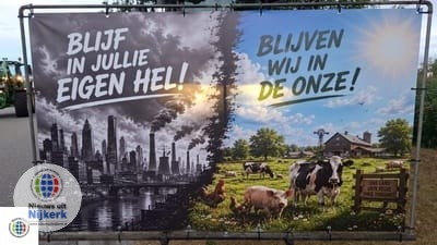 Boeren sluiten A28 af bij Berencamperweg uit protest tegen stikstofbeleid
