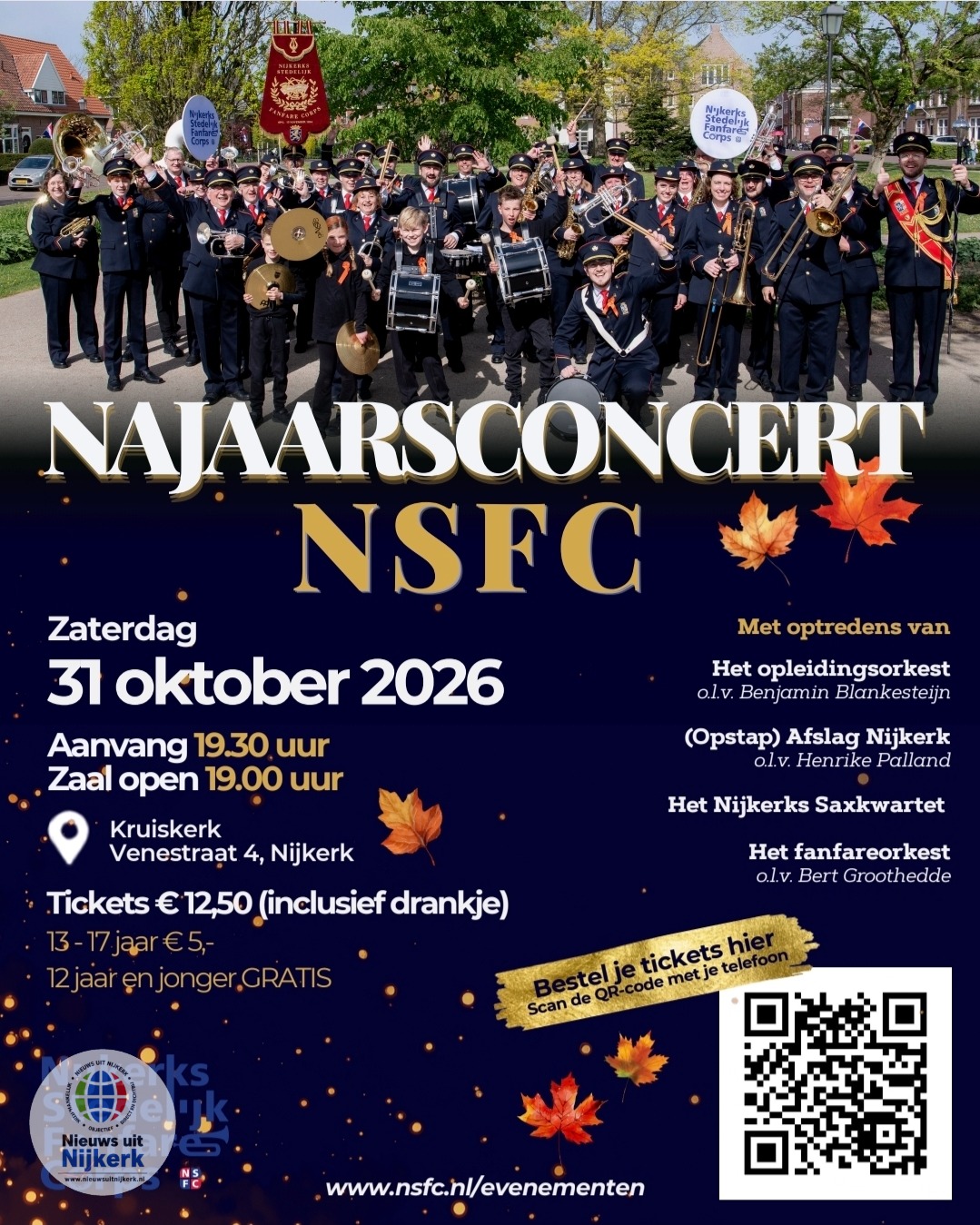 Najaarsconcert NSFC – Zaterdag 31 oktober 2026