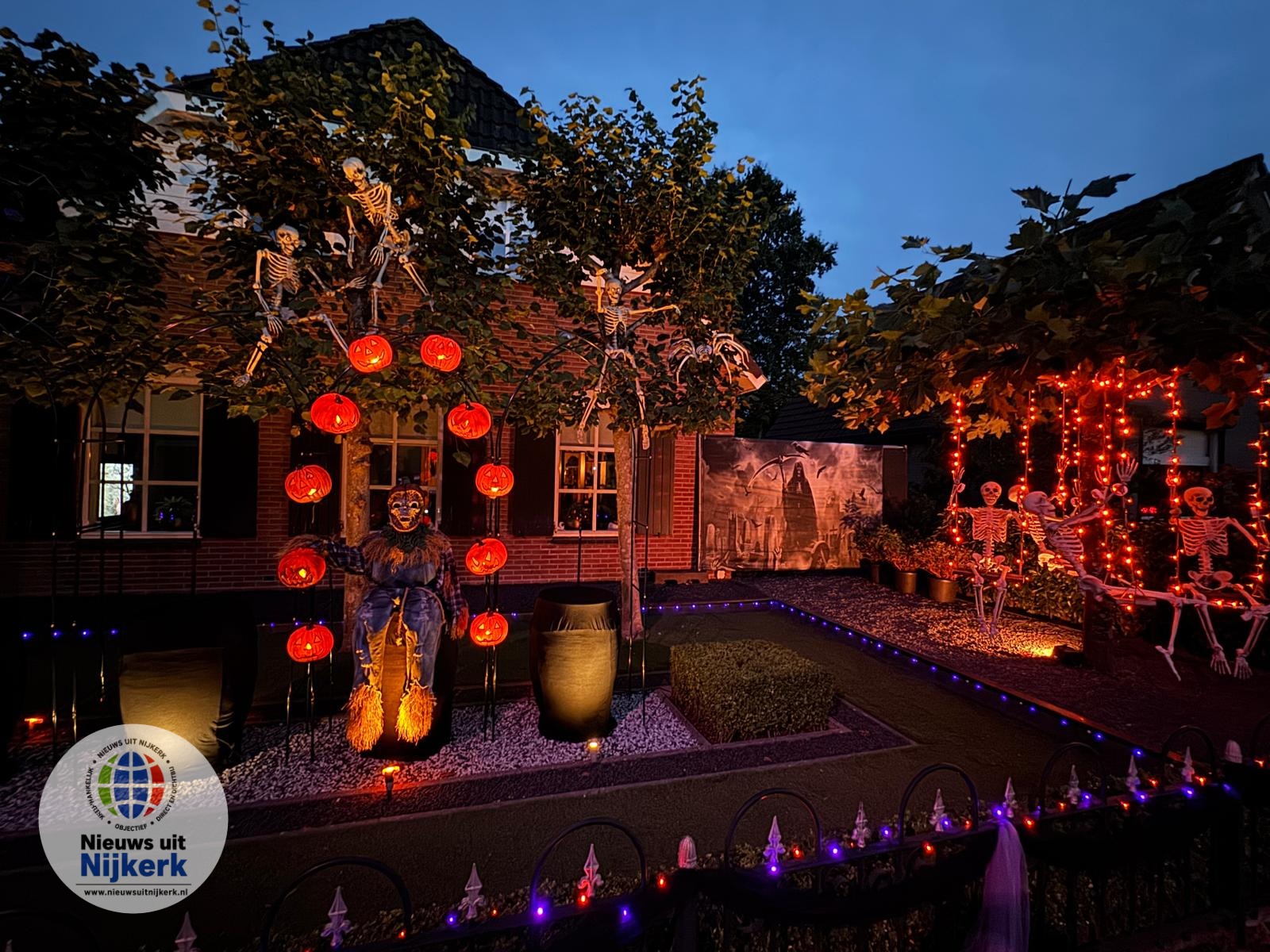 Halloween aan de Jacob de Boerweg in Nijkerkerveen