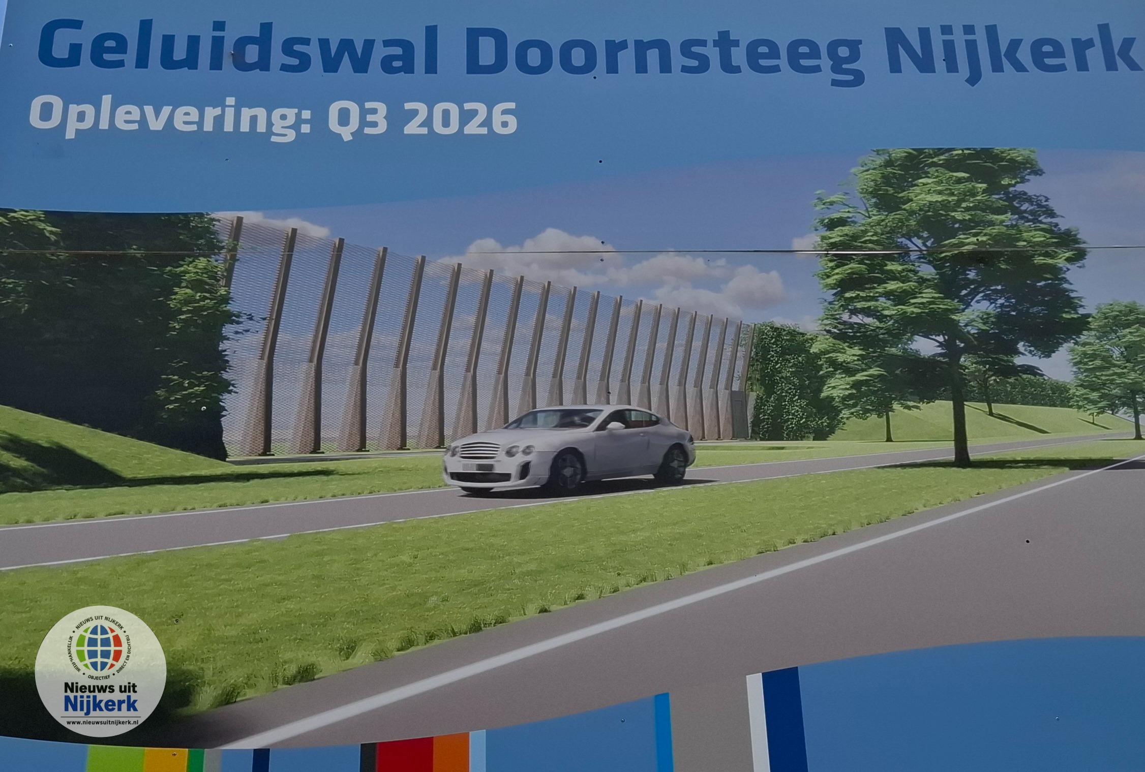 Gemeente Nijkerk kiest voorkeursoplossing voor geluidwerende maatregel bij Groot Corlaer