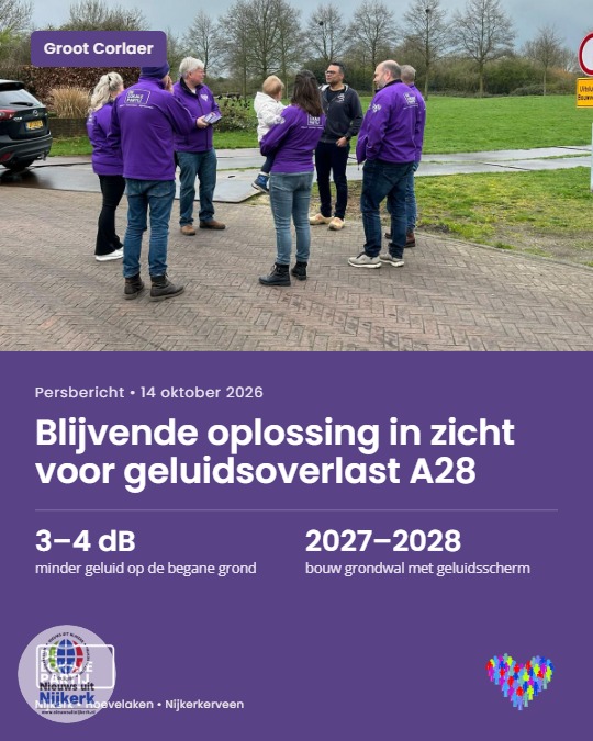 De Lokale Partij blij met voorstel tegen geluidsoverlast Groot Corlaer