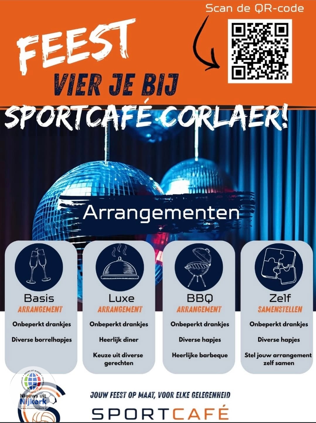 Sportcafé Corlaer in Nijkerk biedt feestlocatie op maat