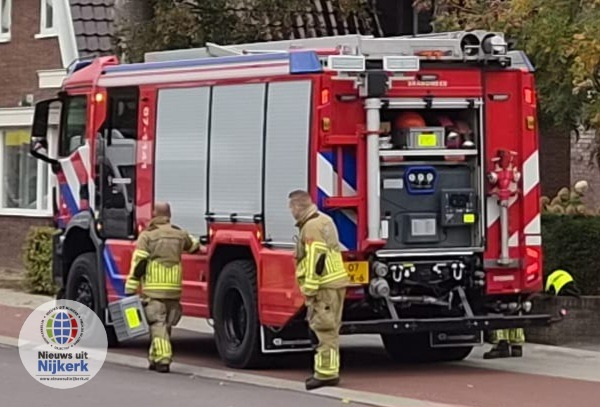 Gaslek op Vetkamp in Nijkerk tijdens graafwerkzaamheden