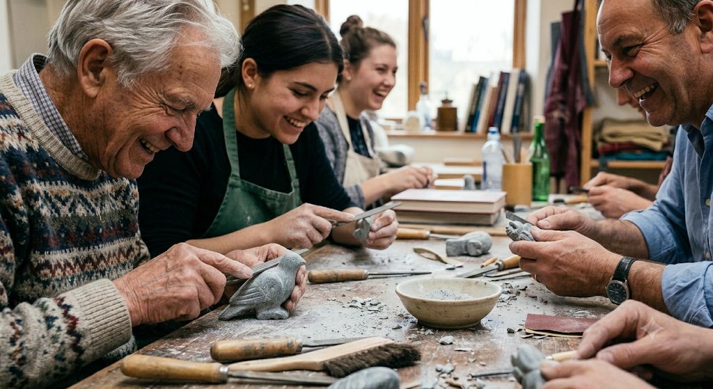 Creatieve workshop speksteen biedt inwoners kans om talent te ontdekken